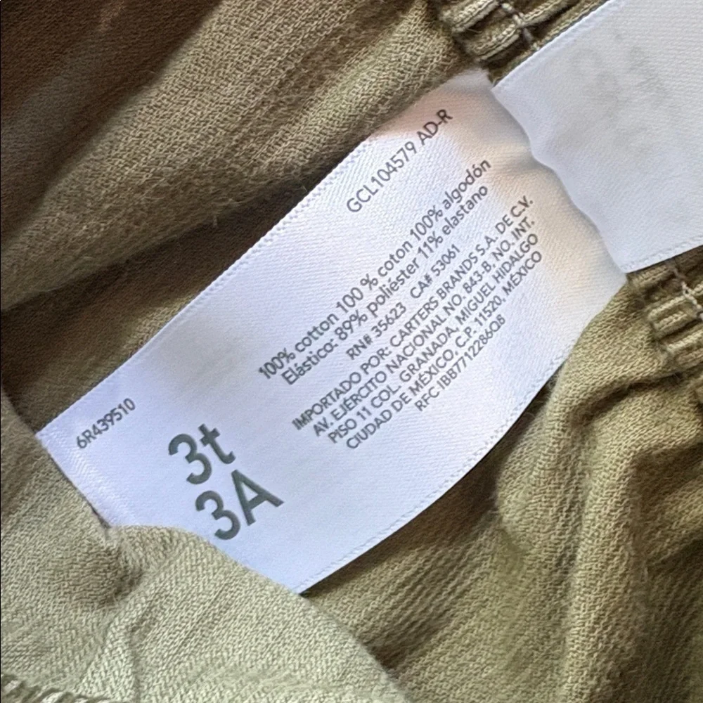 NWOT Carter's Floral Top with Corduroy Pinafore 3t